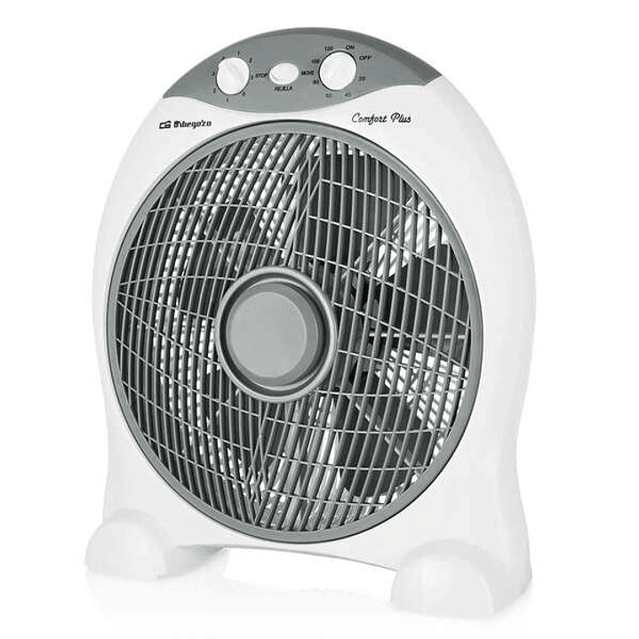 Orbegozo Box Fan BF 1030 Ventilador Portatil Refrescante - Potente Motor de 45W - Temporizador de 2h - Silencioso y Compacto 1