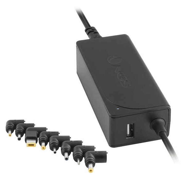 NGS Cargador Universal Automatico para Portatil 45W - 8 Adaptadores - 1x USB - Indicadores LED 1