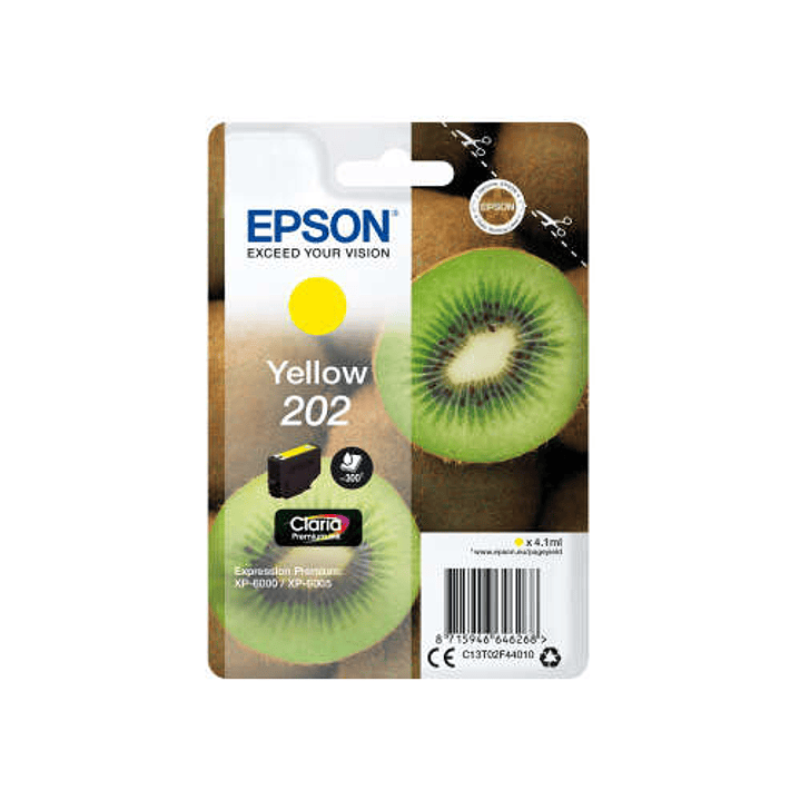 Epson 202 Amarillo Cartucho de Tinta Original - C13T02F44010 1