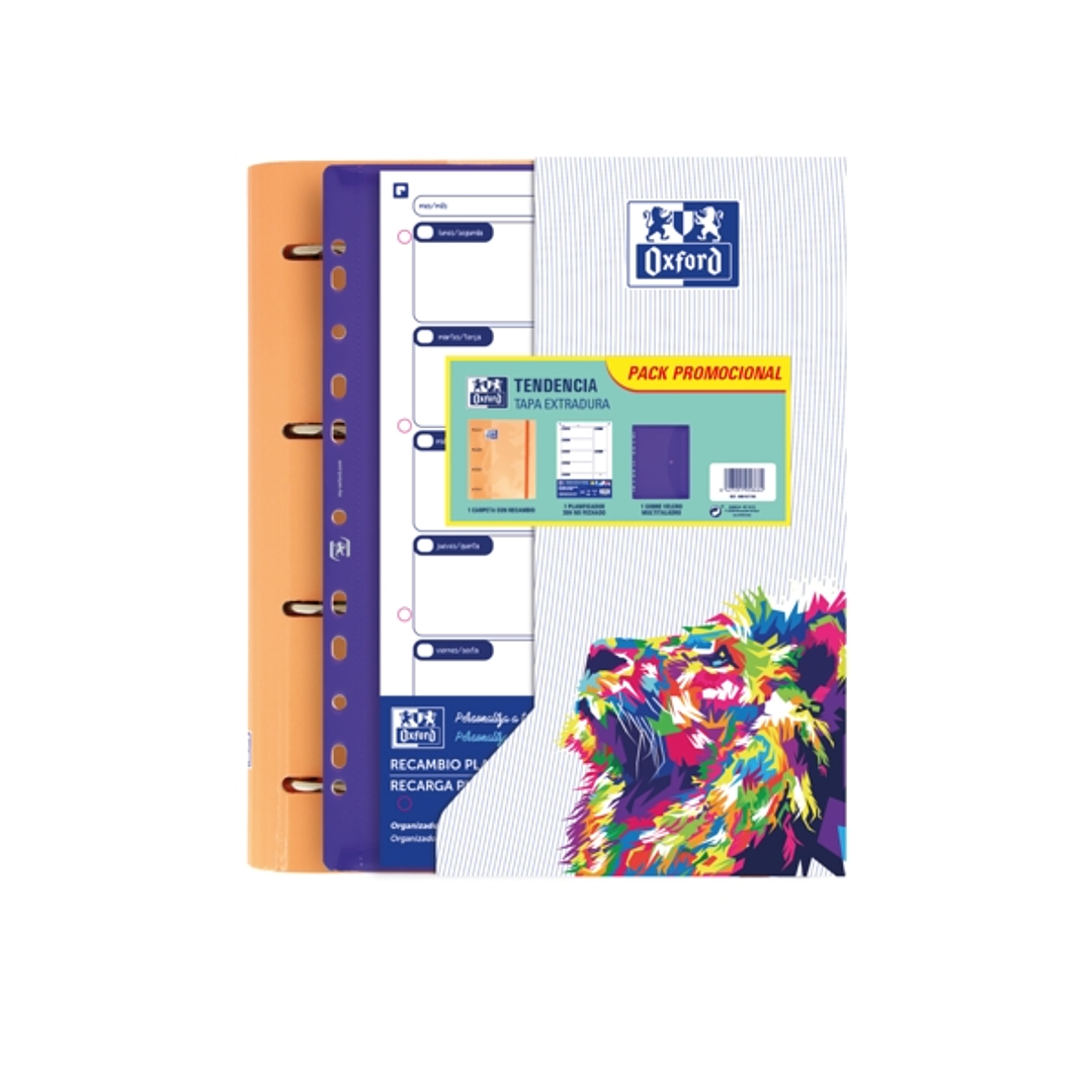 Oxford Europeanbinder Oxfcla A4 - Carpeta de Tamaño A4 - Incluye 10 Fundas Transparentes - con Etiqueta para Identificacion 1