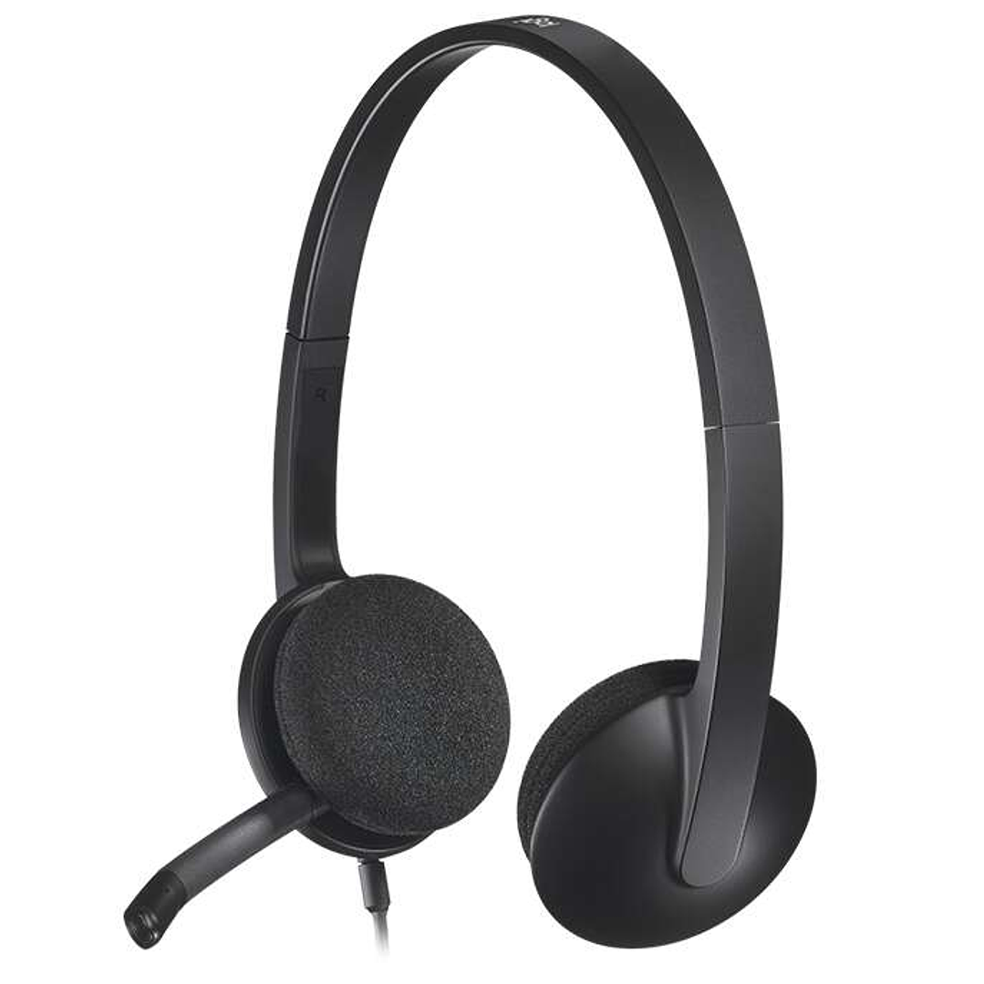 Logitech H340 Auriculares con Microfono USB - Microfono Plegable - Diadema Ajustable - Almohadillas Acolchadas - Cable de 1.80m - Color Negro 1