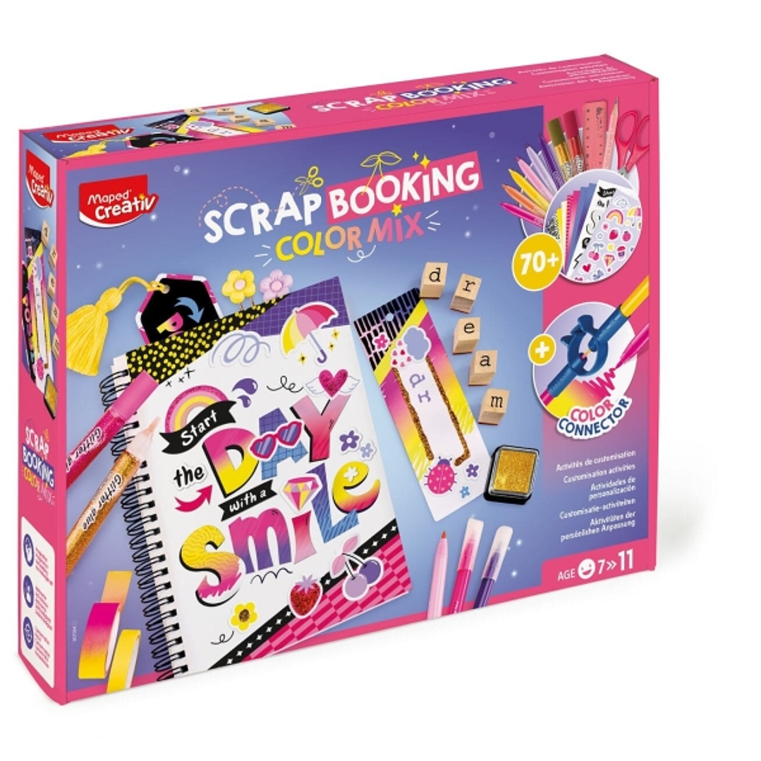 Maped Scrapbooking Color Mix - Contiene mas de 70 Accesorios - Para Niños a partir de 7 Años 1