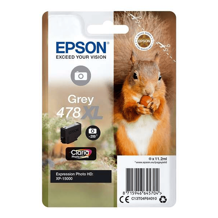 Epson 478XL Gris Cartucho de Tinta Original - C13T04F64010 1