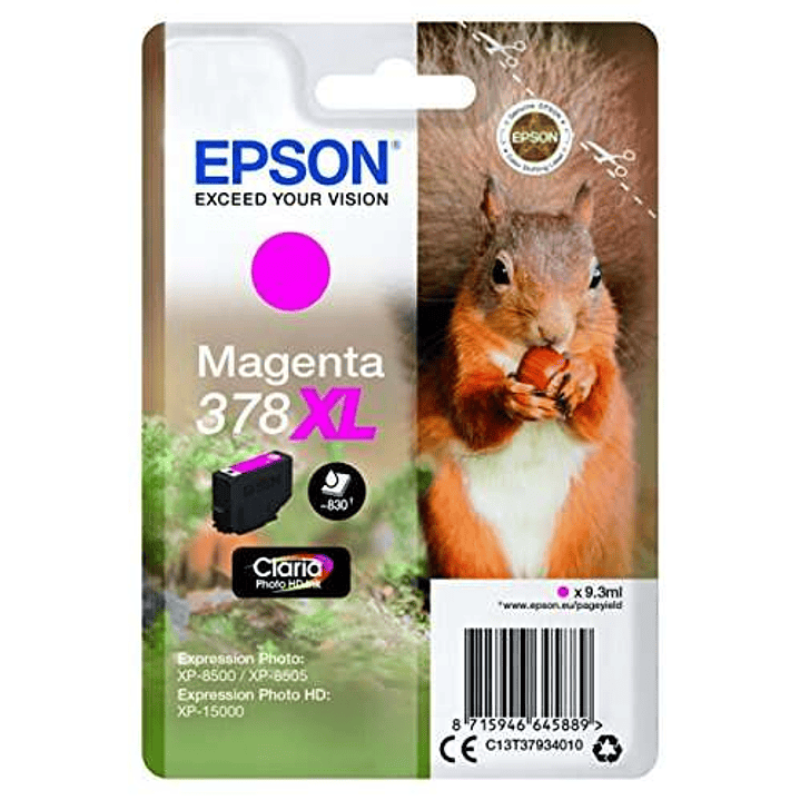 Epson 378XL Magenta Cartucho de Tinta Original - C13T37934010 1