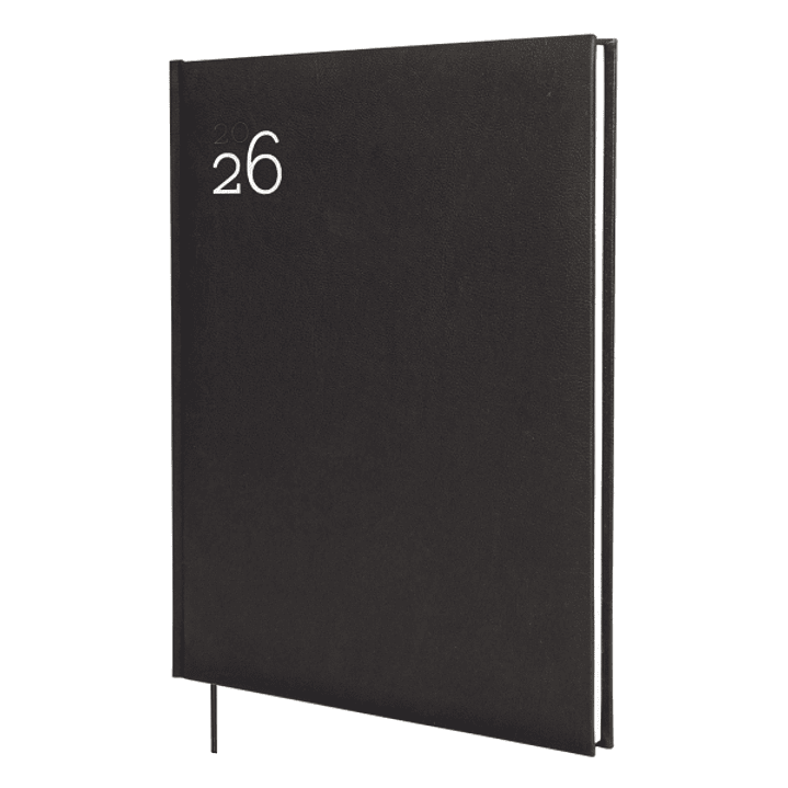 Finocam Dynamic Milano Agenda Profesional - Anual 2026 - Tapa Dura Acolchada - Formato Y12 - 214x19x275mm - Semana Vista en Vertical - Color Negro 1