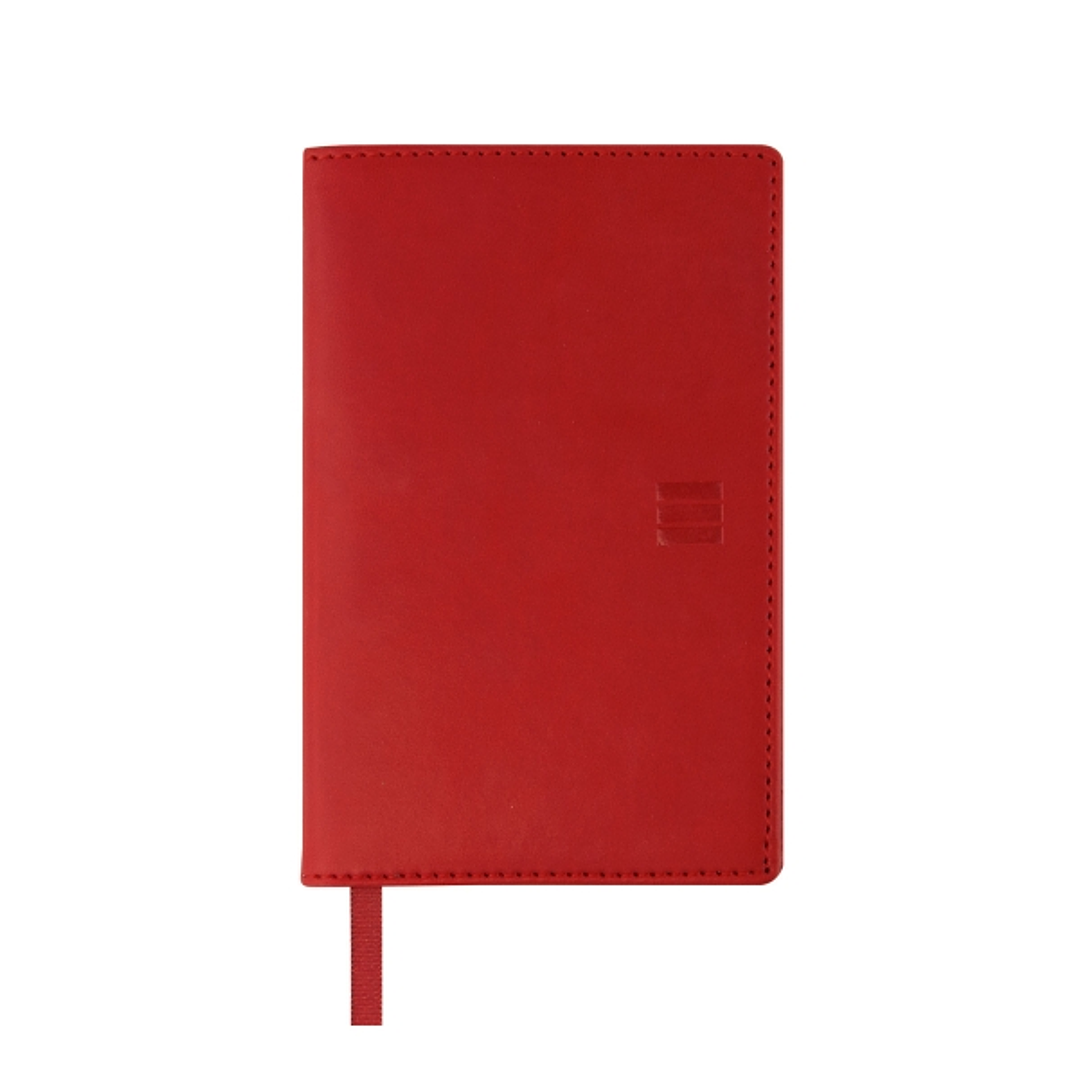 Finocam Ibis Agenda Plana - Anual 2026 - Formato Pl3 - 90x10x10mm - Semana Vista Horizontal - Color Rojo 1