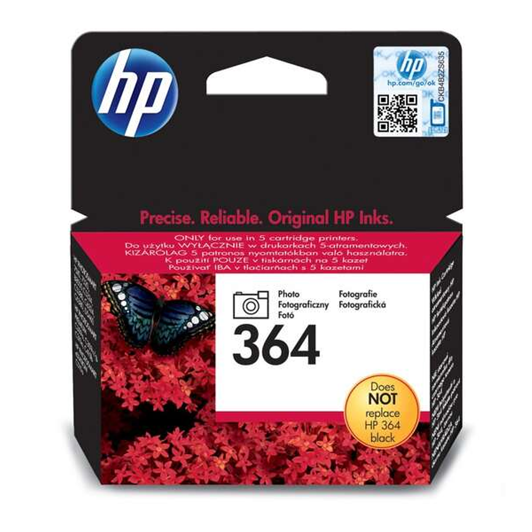 HP 364 Negro Photo Cartucho de Tinta Original - CB317EE 1