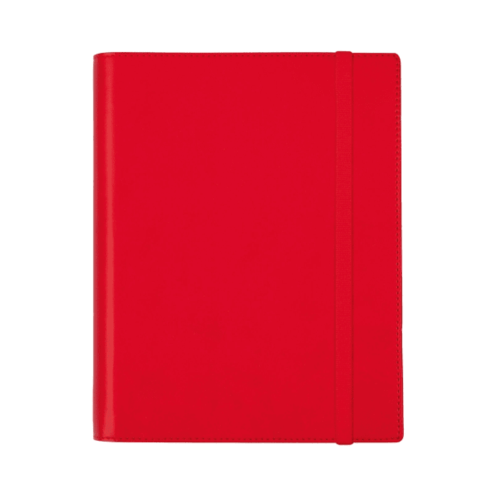 Finocam Duoband Agenda con Bloc de Notas - Anual 2026 - Formato E10 - 176x28x226mm - 1 Dia por Pagina - Color Rojo 1