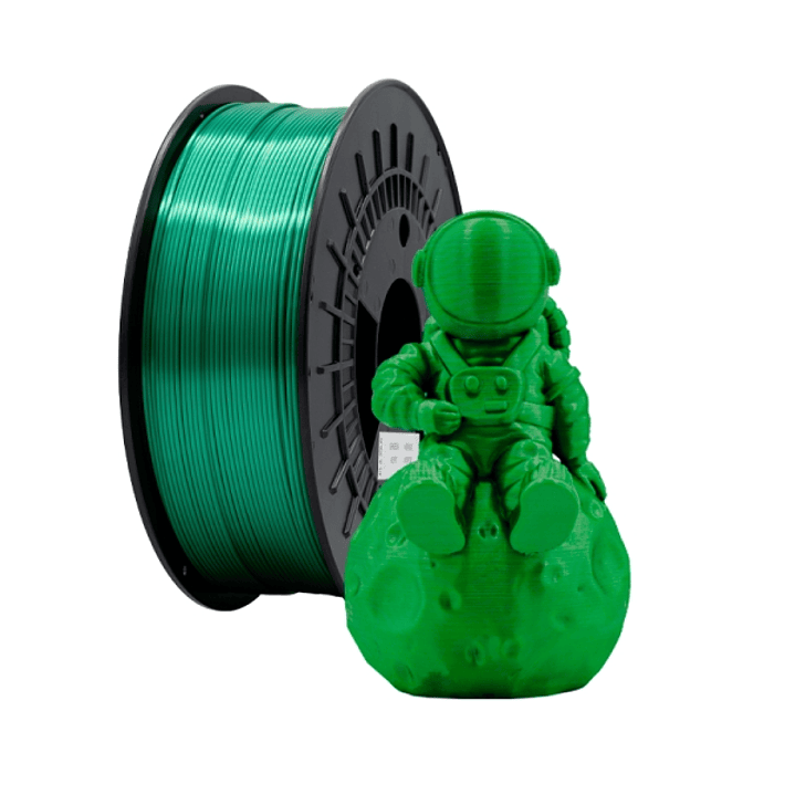 Filamento 3D PLA SILK - Diametro 1.75mm - Bobina 1kg - Color Verde 1