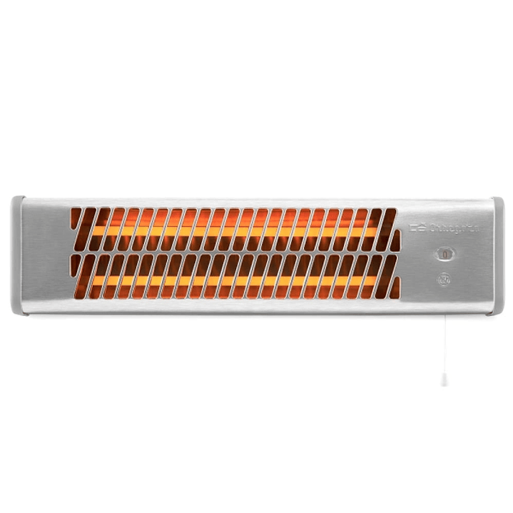 Orbegozo BB 5000 Estufa de Cuarzo para Aseo - Potencia 1200W - Interruptor por Tirador - 2 Niveles de Calor - Kit de Montaje para Pared - Pantalla Ori 1