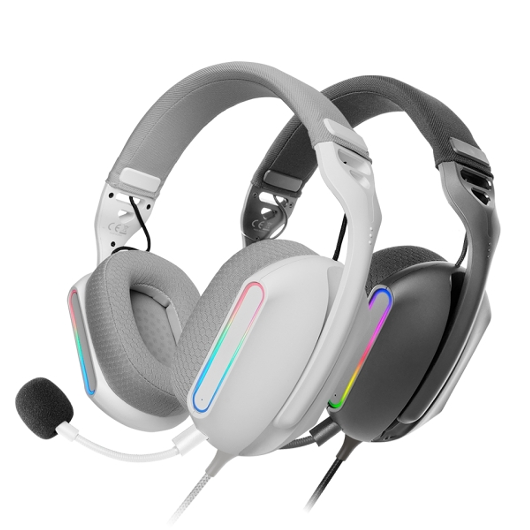 Mars Gaming MH-PRO Auriculares Gaming - Cable de 180cm - Almohadillas Air Transpirables - Controles Integrados - Microfono Integrado - Iluminacion ARG 1