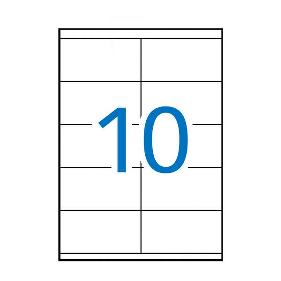 Apli Pack de 100 Etiquetas Blancas 105 x 57mm - Cantos Rectos - Adhesivo Permanente 1