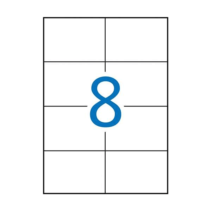 Apli Pack de 800 Etiquetas Rectangulares 105x74mm - 100 Hojas por 8 Etiquetas - Adhesivo Permanente - Cantos Rectos - Color Blanco 1