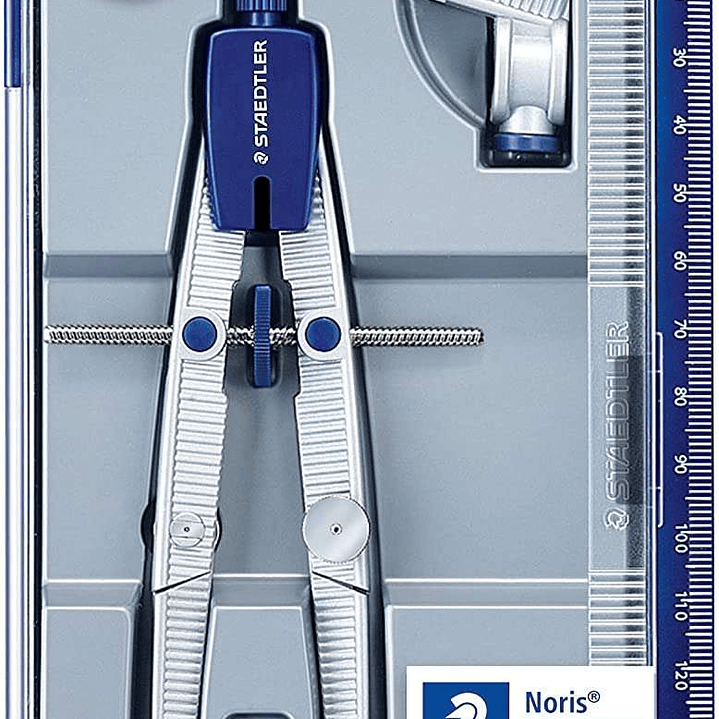 Staedtler Noris 550 01 Compas de Precision - Aguja y Mina Intercambiables - Mecanismo de Ajuste Rapido 1