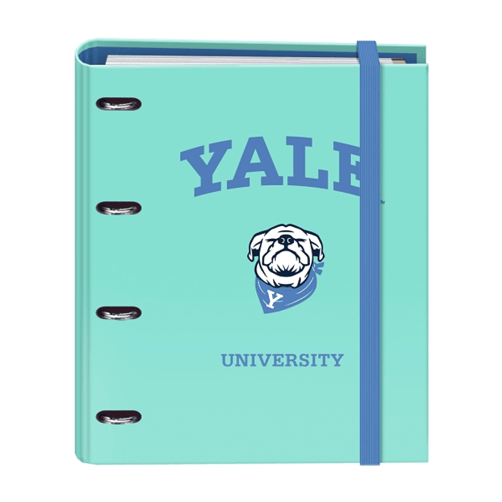 Dohe Yale Dog Carpeta de 4 Anillas Mixtas de 35mm con Recambio de 100 Hojas - Formato Folio - Cierre con Goma - Incluye 4 Separadores y Sobre de Polip 1