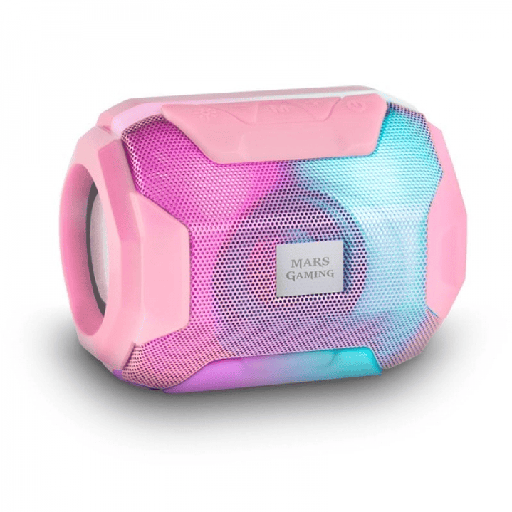 Mars Gaming Altavoz Portatil - Sonido Impactante 10W - Ultra-BASS - Bluetooth 5.0 - 8 Horas de Autonomia - USB y MicroSD - Color Rosa 1