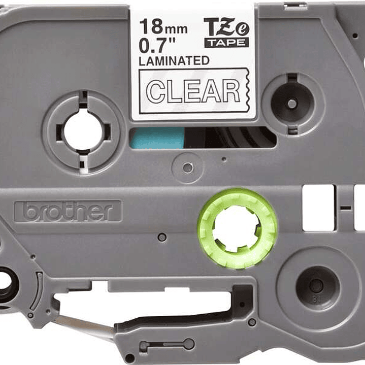 Brother TZe145 Cinta Laminada Original de Etiquetas - Texto blanco sobre fondo transparente - Ancho 18mm x 8 metros 1