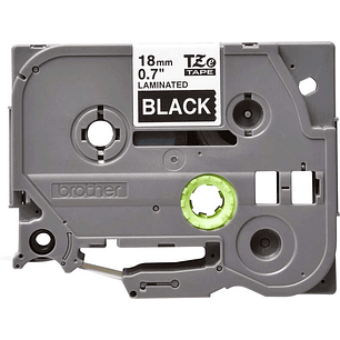 Brother TZe345 Cinta Laminada Original de Etiquetas - Texto blanco sobre fondo negro - Ancho 18mm x 8 metros