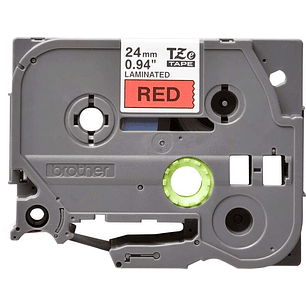 Brother TZe451 Cinta Laminada Original de Etiquetas - Texto negro sobre fondo rojo - Ancho 24mm x 8 metros