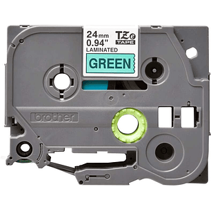 Brother TZe751 Cinta Laminada Original de Etiquetas - Texto negro sobre fondo verde - Ancho 24mm x 8 metros