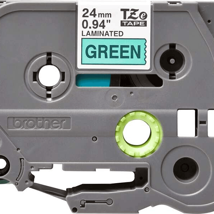 Brother TZe751 Cinta Laminada Original de Etiquetas - Texto negro sobre fondo verde - Ancho 24mm x 8 metros 1