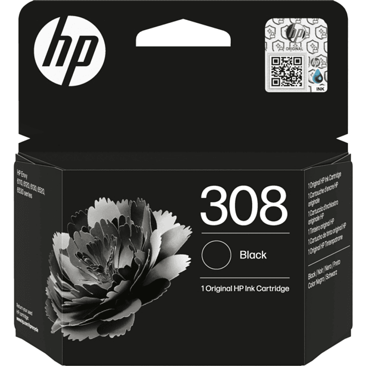 HP 308 Negro Cartucho de Tinta Original - 7FP21UE 1