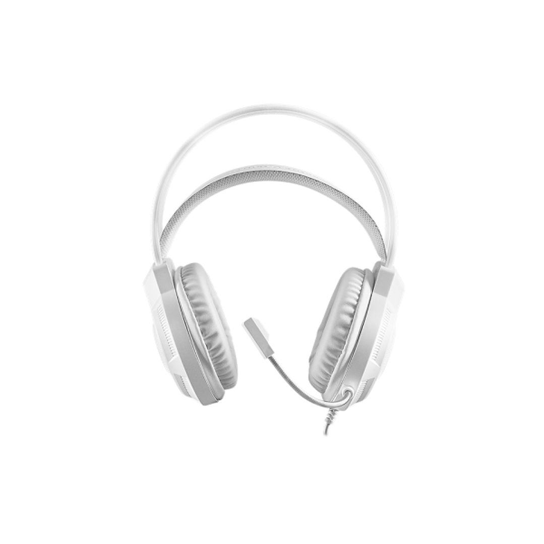 Mars Gaming MH124 Auriculares Gaming - Cable de 180cm - Control de Volumen - Microfono Flexible Integrado - Iluminacion FRGB - Color Blanco 1