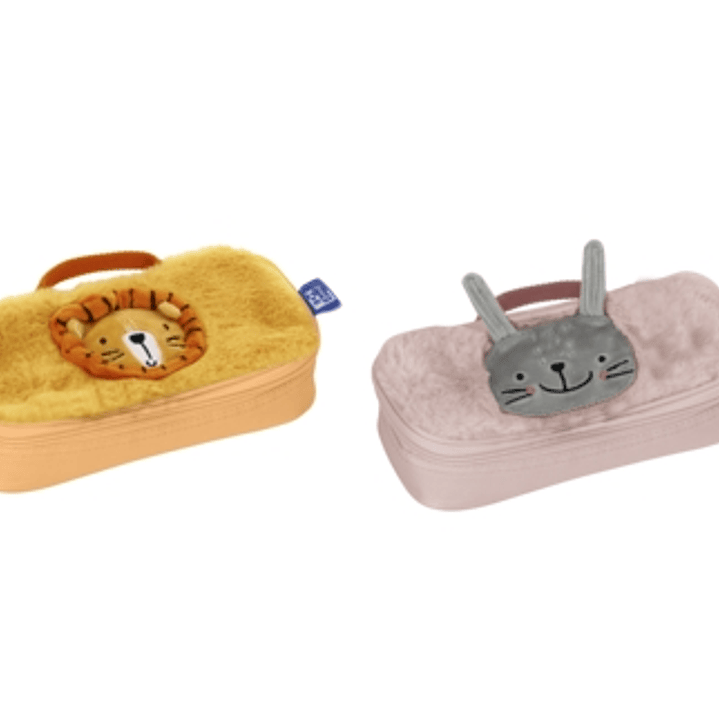 Oxford Kids Estuche Infantil de Peluche Suave - Surtido 4 Animal Besties - Ideal para Niños - Diseño Divertido y Colorido - Practico y Resistente 1