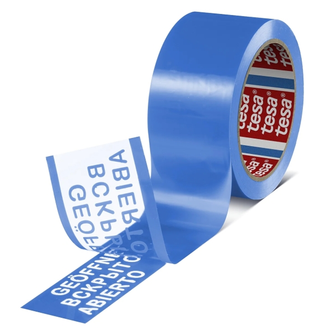 Tesa 64007 Cinta para Precintado a Prueba de Manipulaciones 50mm x 50 Metros - Para Aplicacion Manual y Automatica - Adhesivo Acrilico a Base de Agua  1