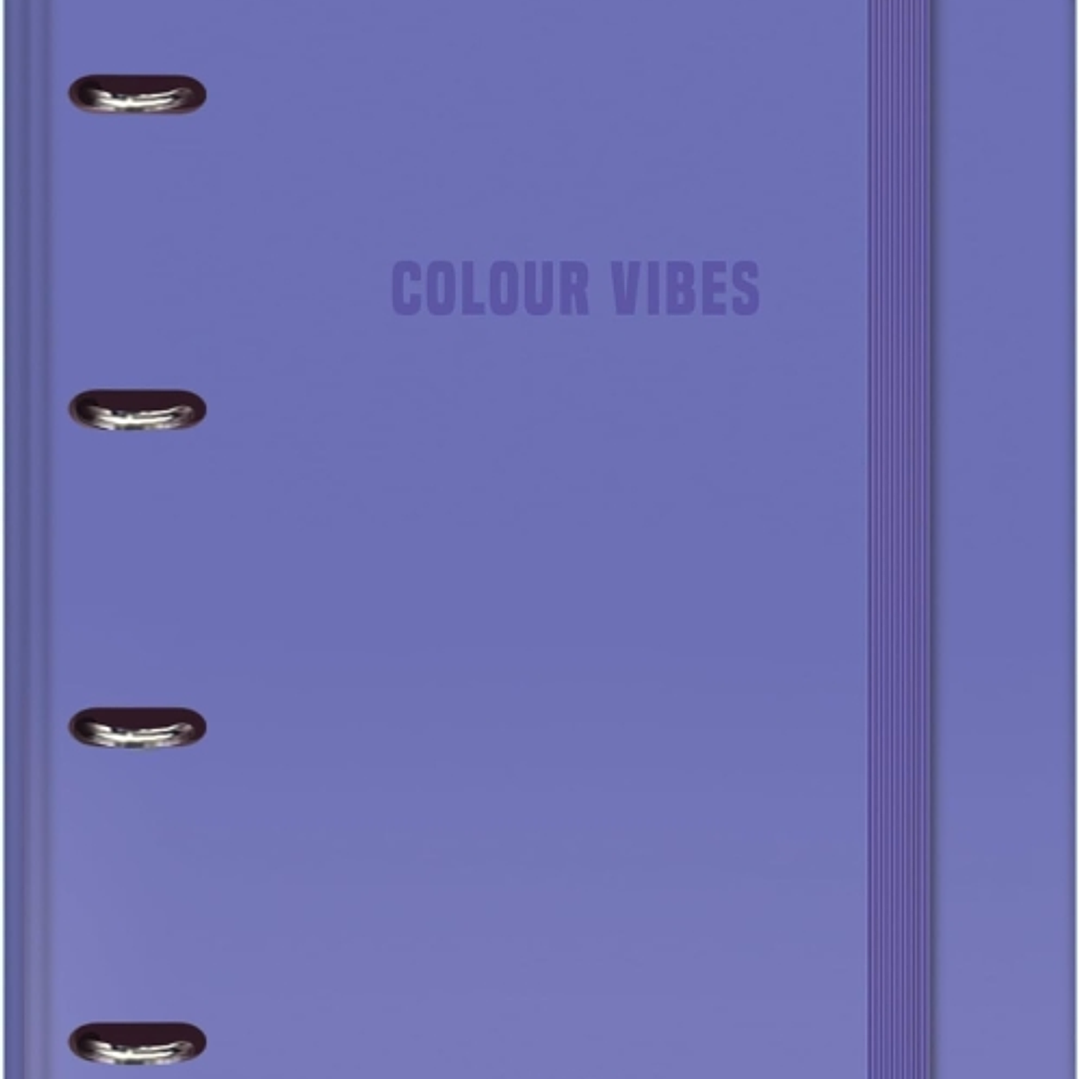 Dohe Colour Vibes Carpeta de 4 Anillas Mixtas de 35mm Recambio 100 Hojas Cuadricula 5mm - Formato A4 - Cierre con Goma - Incluye 4 Separadores y Sobre 1