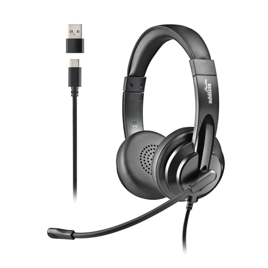 NGS VOX605-C Auriculares USB-C con Microfono - Microfono Regulable y Flexible - Almohadillas y Diadema Acolchadas - Diadema Ajustable - Control en Cab 1