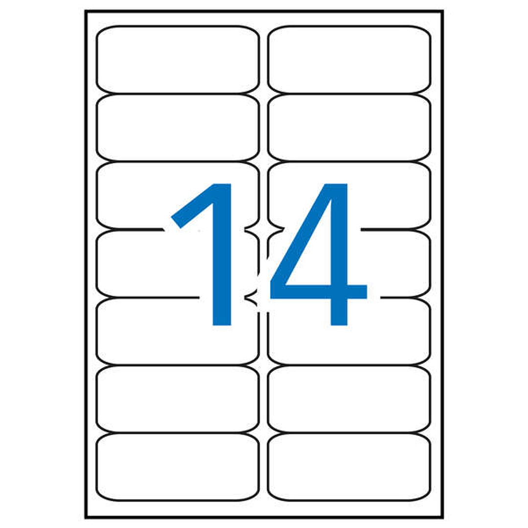 Apli Etiquetas Blancas Permanentes 99.1 x 38.1mm 100 Hojas 1