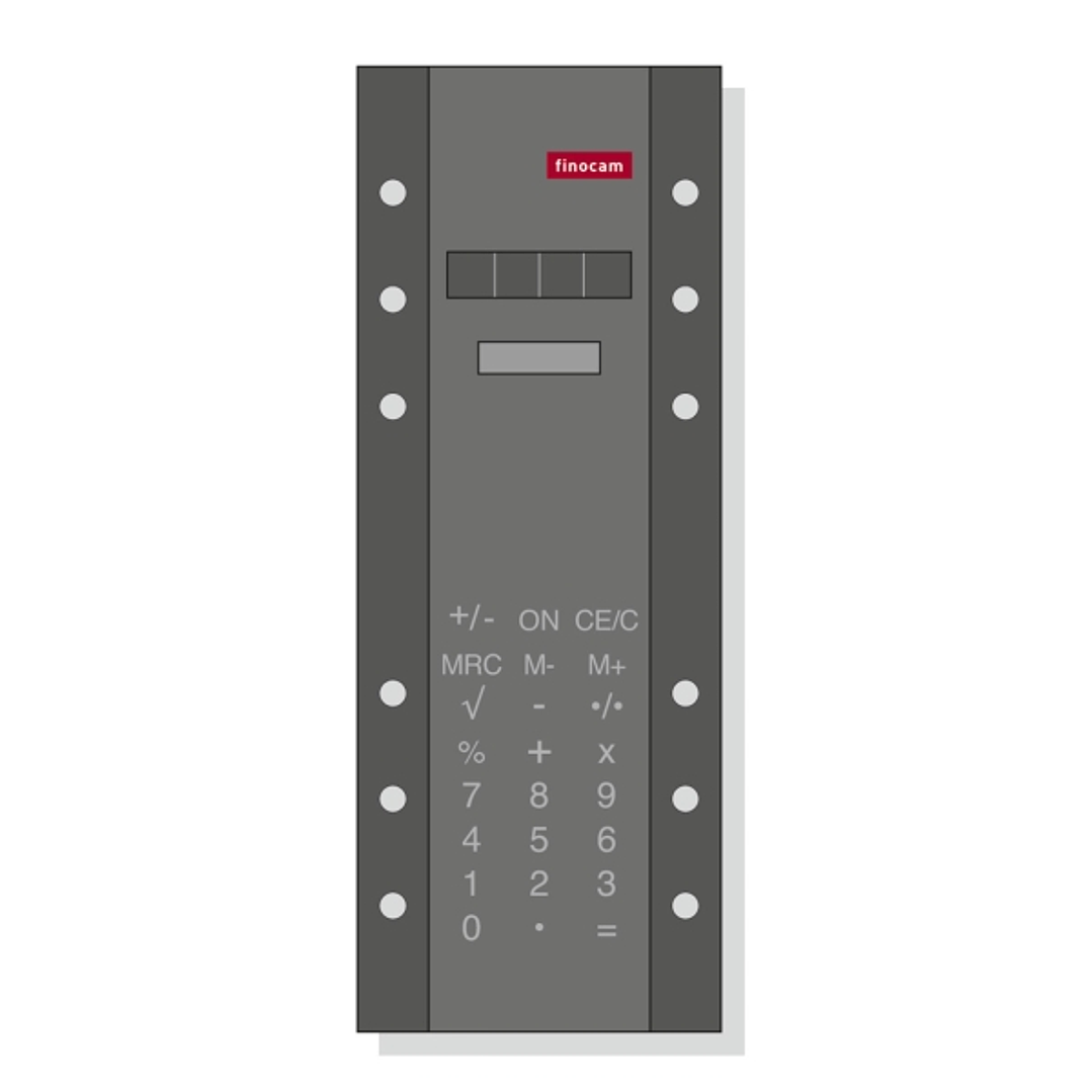 Finocam R573 Calculadora para Agendas Open - Formato 500 - 65x5x172mm - Color Gris Oscuro 1