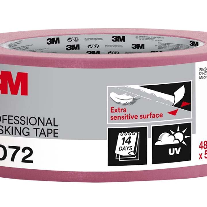 3M Cinta de Enmascarar - 48mm x 50m - Color Rosa 1