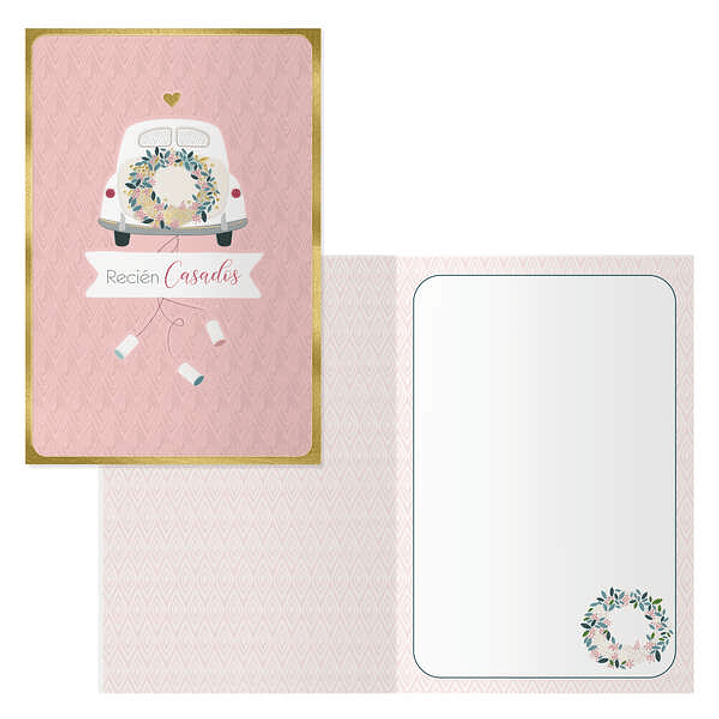 Dohe Casados Pack de 6 Tarjetas de Felicitacion de Boda - 11.5x17cm - Impresas a Todo Color - Estampaciones con Pelicula de Color - Estampacion en Sec 1
