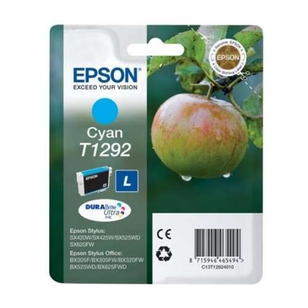 Epson T1292 Cyan Cartucho de Tinta Original - C13T12924012 1