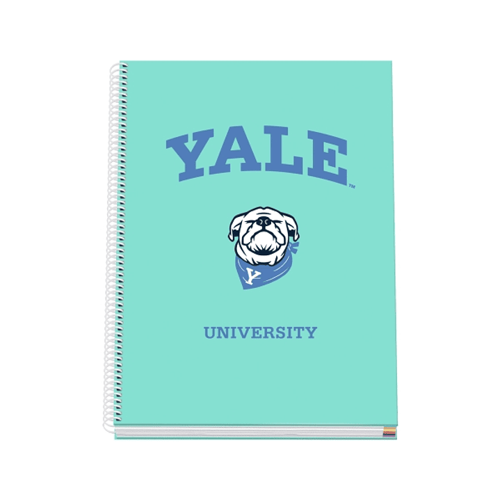 Dohe Yale Dog Cuaderno Espiral A4 100 Hojas Microperforadas Cuadricula 5mm - Tapa Dura Carton Forrado - Bandas de Color 1