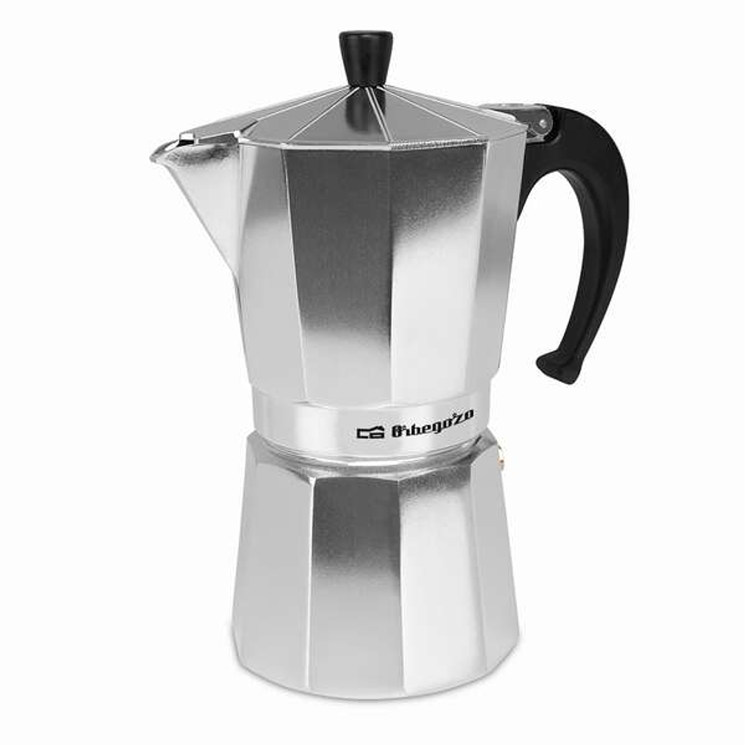 Orbegozo KF 900 Cafetera de Aluminio para 9 Tazas - Mango Ergonomico - Valvula de Seguridad - Facil Limpieza - Disfruta de tu Cafe en Buena Compañia 1