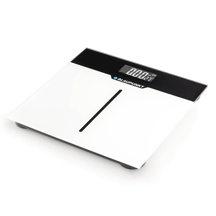 Blaupunkt Bascula Corporal - Capacidad 180kg - Pantalla Digital - Vidrio Templado - Encendido y Apagado Automatico - Color Blanco y Negro 1