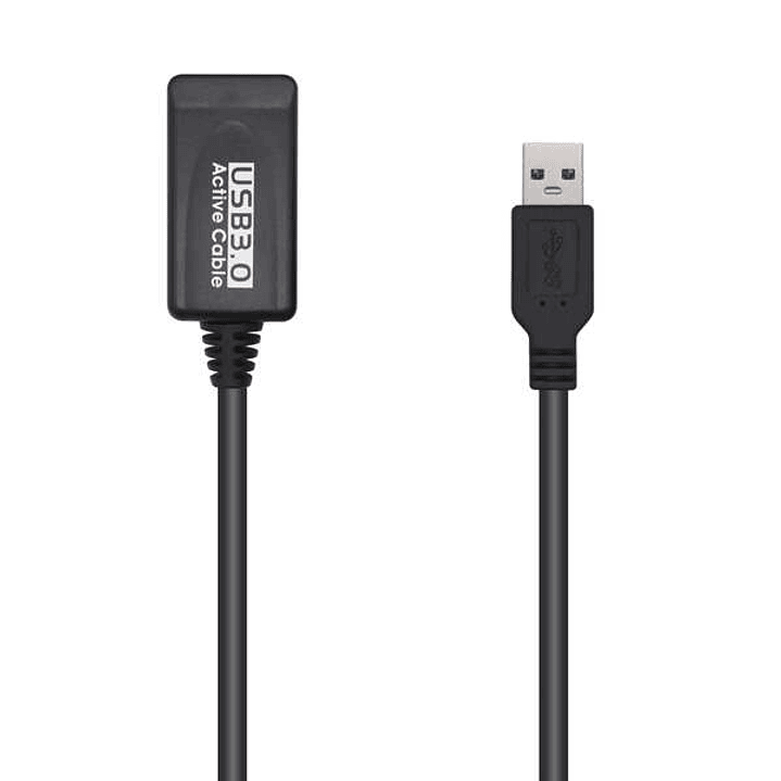 Aisens Cable USB 3.0 Prolongador con Amplicador - Tipo A/M-A/H - 5.0m - Color Negro 1