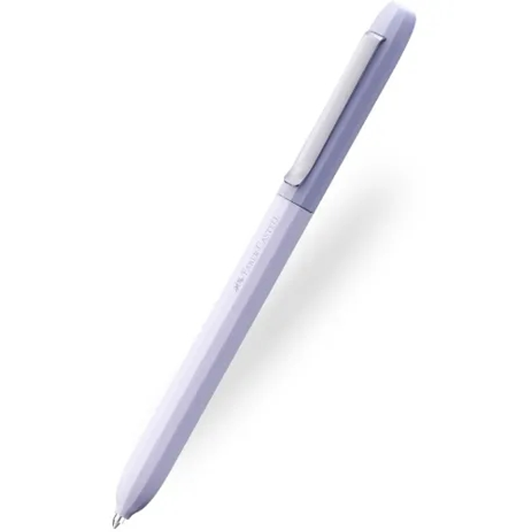 Faber-Castell Avori Boligrafo de Mecanismo Giratorio XB - 92% de Plastico Reciclado - Clip Metalico Solido - Color Lavanda 1