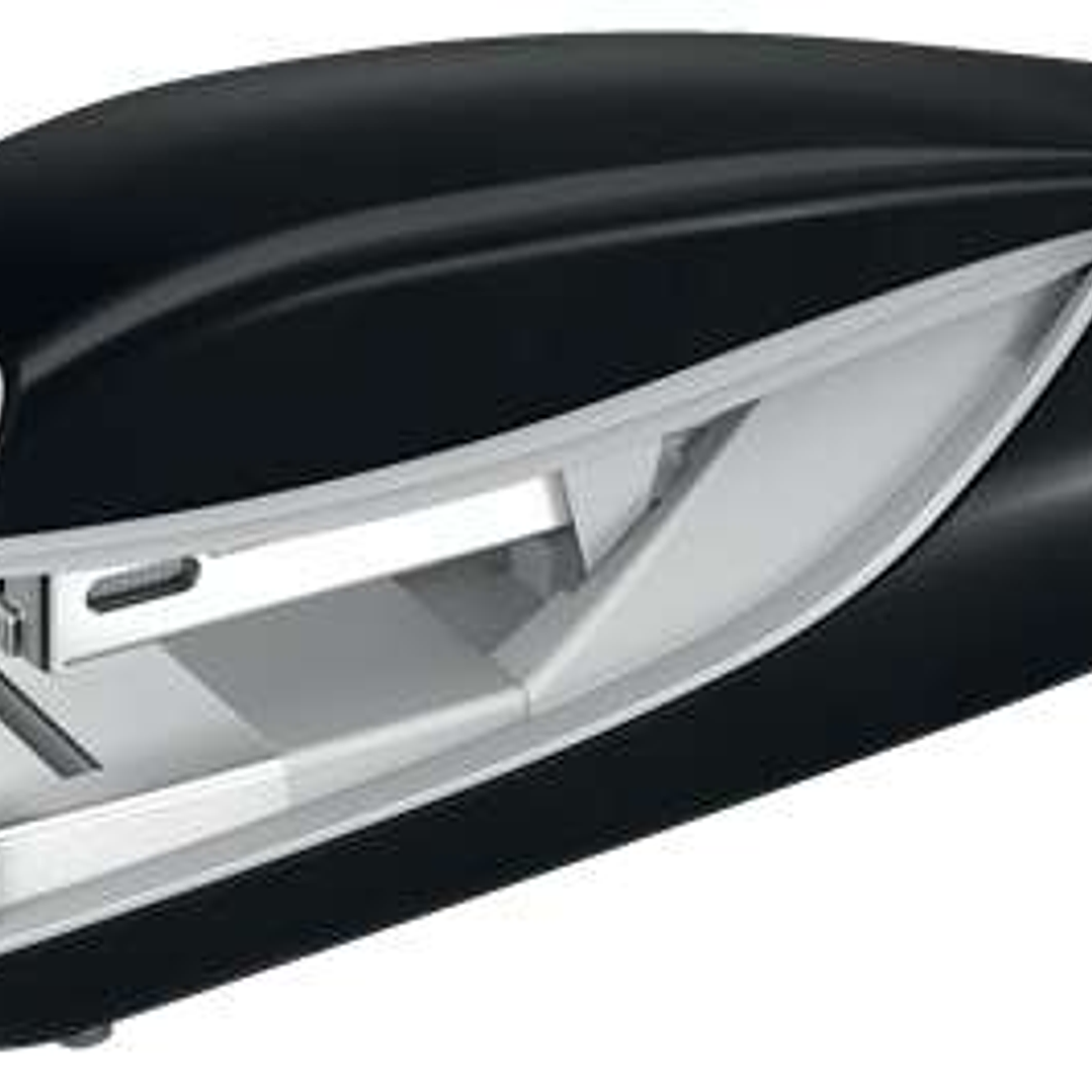 Petrus 236 Grapadora Metalica de Sobremesa - Grapa hasta 30 Hojas - Grapado Plano puede ser Clavado - Color Negro 1