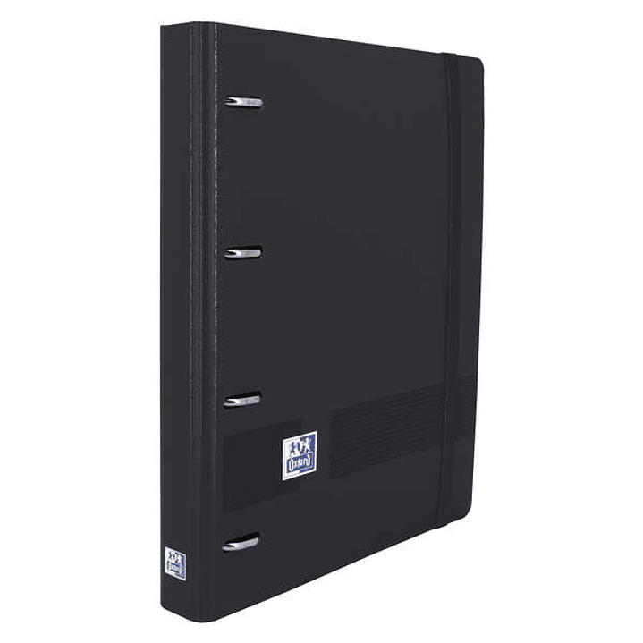 Oxford Europeanbinder Live & Go Carpeta de 4 Anillas Formato A4+ con Recambio Cuadriculado 5x5mm y 4 Taladros - Tapa de Plastico Resistente - Cierre c 1