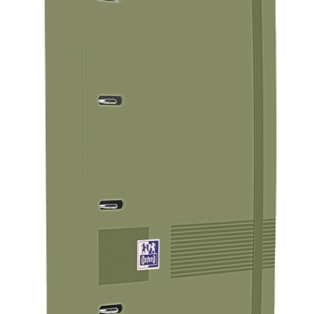 Oxford Europeanbinder Live & Go A4+ Carpeta Tamaño A4+ con Recambio de 100 Hojas Cuadricula 5x5mm - Tapa de Plastico Polyfoam - Cierre con Goma - Colo 1