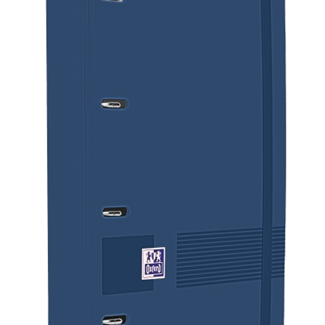 Oxford Europeanbinder Live & Go A4+ Carpeta Tamaño A4+ con Recambio de 100 Hojas Cuadricula 5x5mm - Tapa de Plastico Polyfoam - Cierre con Goma - Colo 1