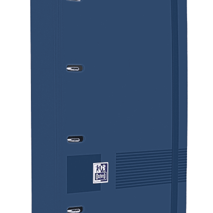 Oxford Europeanbinder Live & Go A4+ Carpeta Tamaño A4+ con Recambio de 100 Hojas Cuadricula 5x5mm - Tapa de Plastico Polyfoam - Cierre con Goma - Colo 1