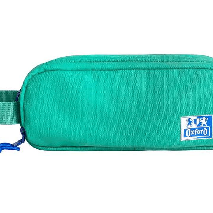 Oxford B-Smart Estuche Portatodo - 3 Compartimentos - Asa Lateral - Fabricado en Material Reciclado - Color Turquesa 1