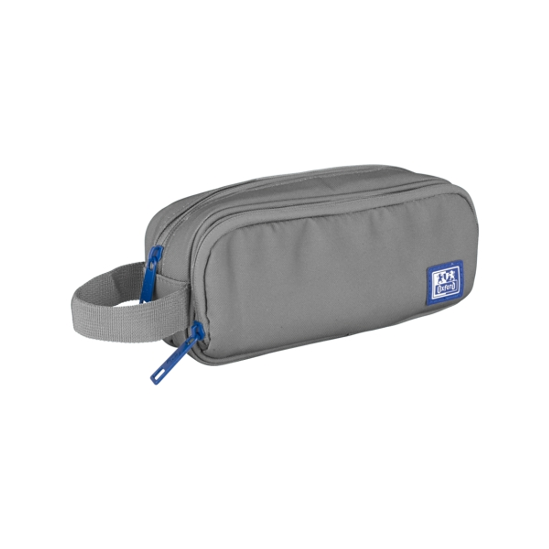 Oxford B-Smart Estuche Portatodo - 3 Compartimentos - Asa Lateral - Fabricado en Material Reciclado - Color Gris 1