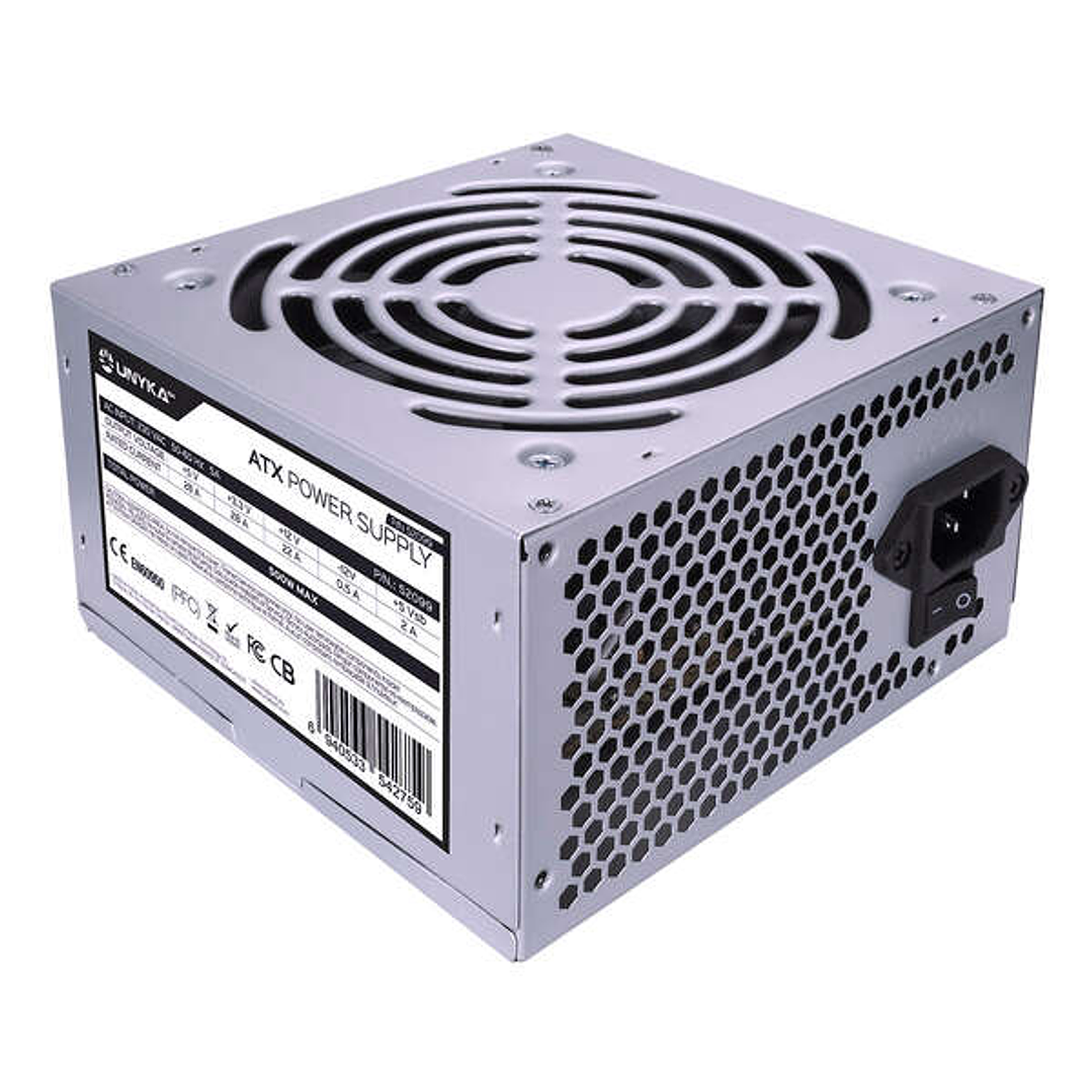 Unykach ATX 500W Fuente de Alimentacion 500W ATX - Ventilador 120mm 1