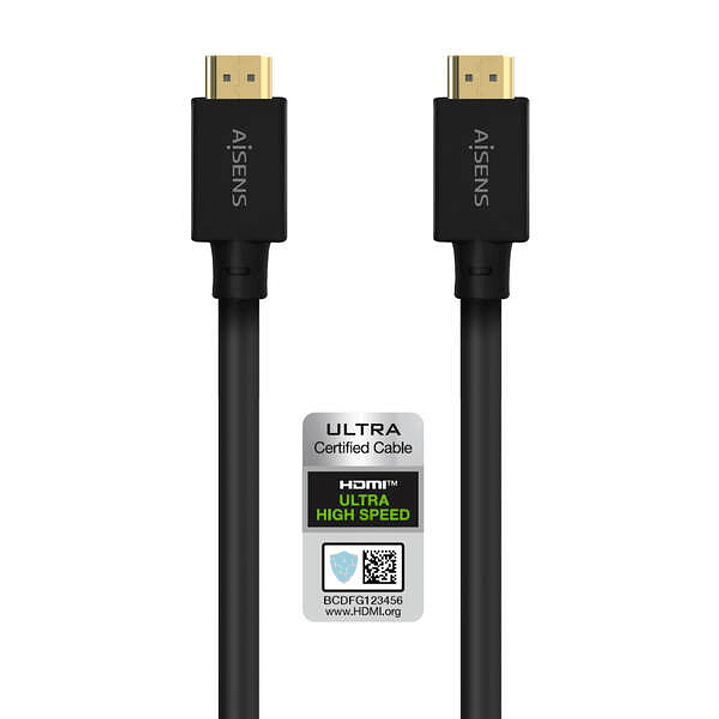 Aisens Cable HDMI V2.1 Ultra Alta Velocidad/Hec 8K@60Hz 48Gbps - A/M-A/M - 5.0m - Color Negro 1